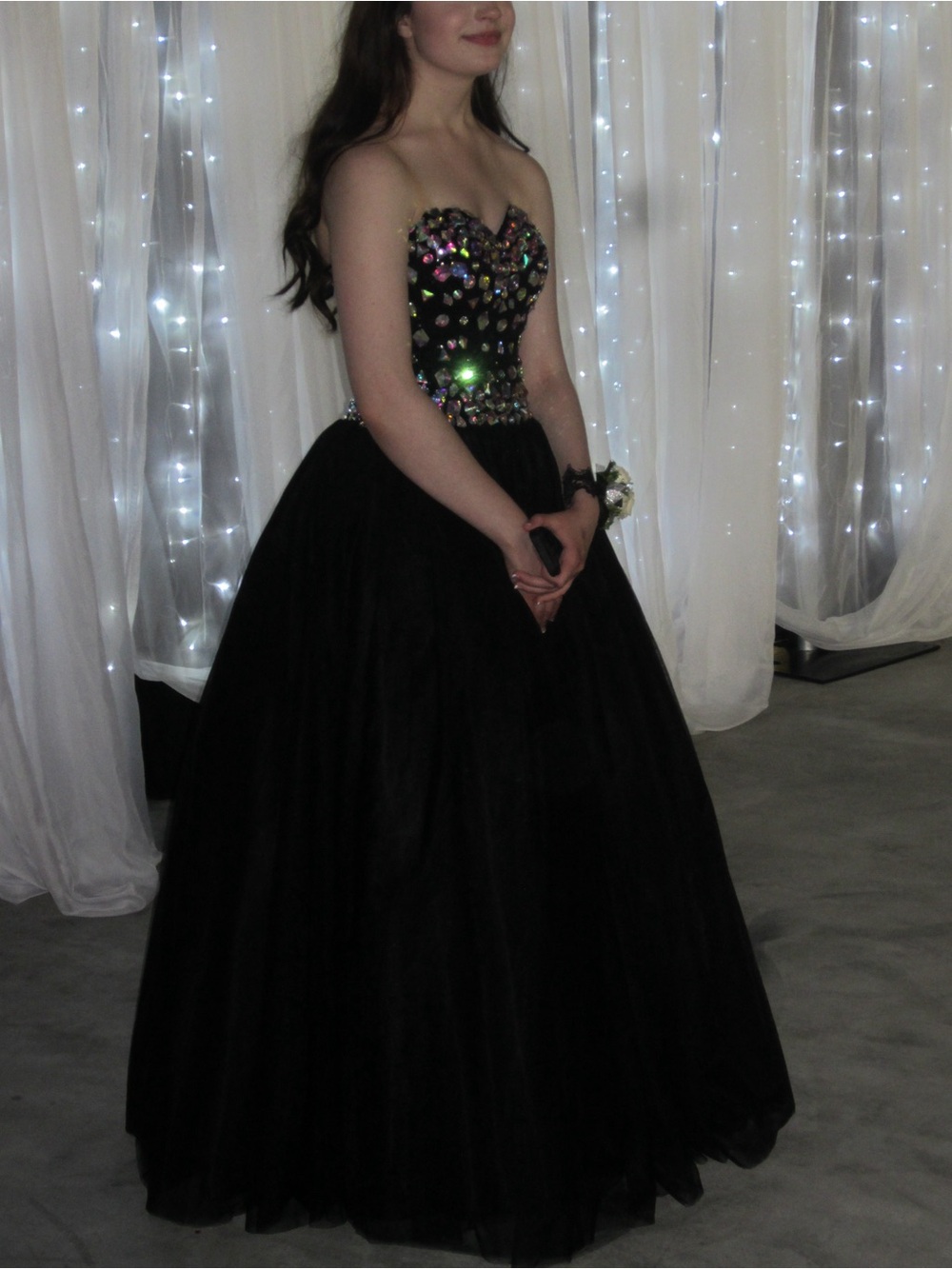 Strapless Black Prom Dress 🖤